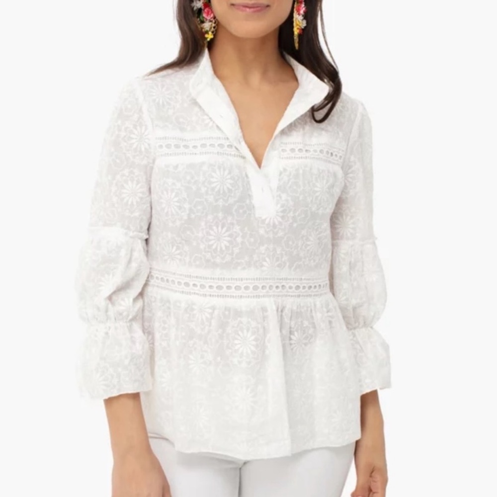 Tuckernuck White Lace Eyelet Blouse